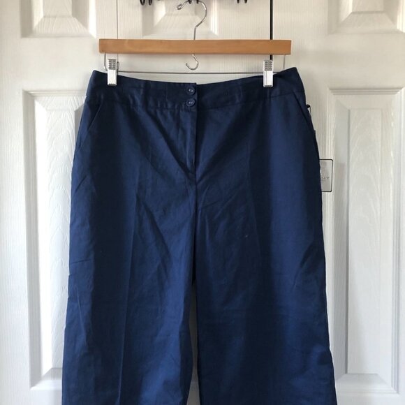 4/$25 Laundry by Shelli Segal Blue Cropped Dress Pants - Picture 5 of 8